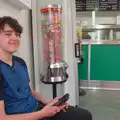 Fred in the chip shop, Sausage and Chips in Debenham, Suffolk - 9th July 2026