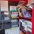 The still-working phone box is also a library, Sausage and Chips in Debenham, Suffolk - 9th July 2026