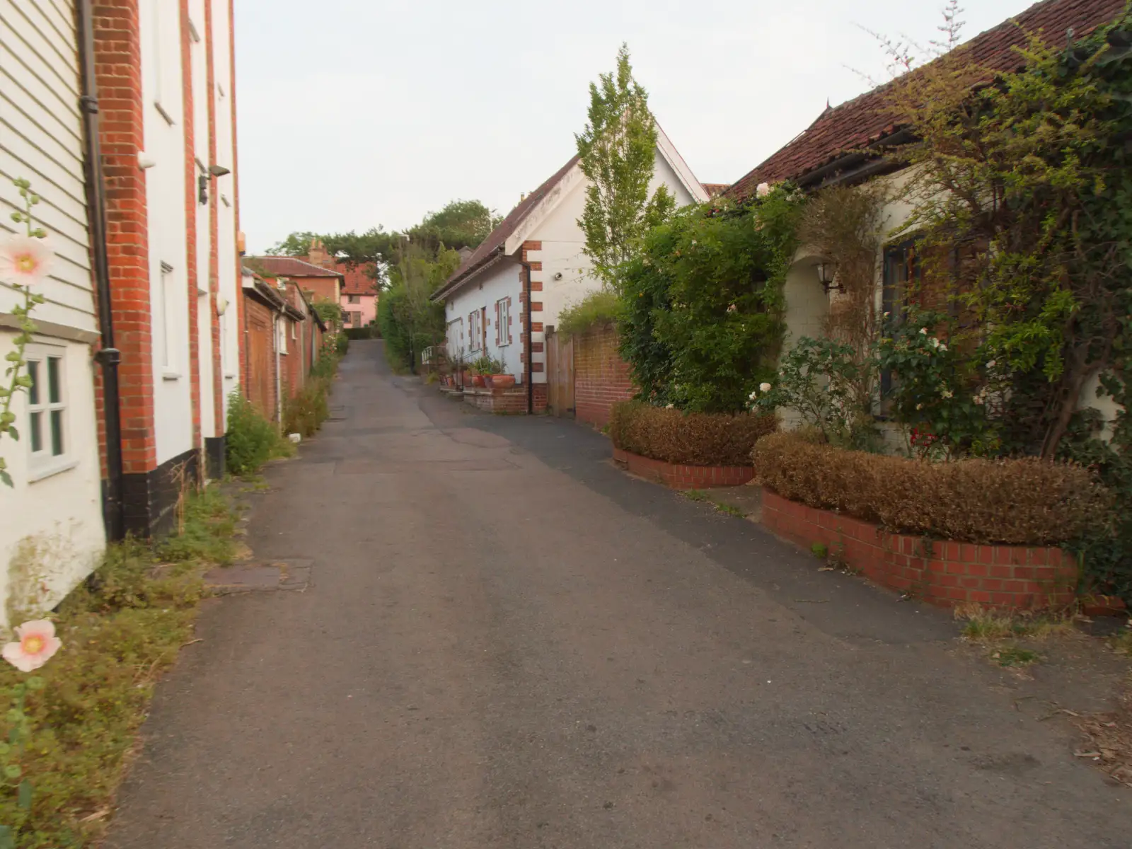 Little Back Lane behind the Lion pub, from Sausage and Chips in Debenham, Suffolk - 9th July 2026