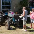 A Super Dexta tractor with a flag on it, The GSB at Barningham, West Suffolk - 11th July 2026