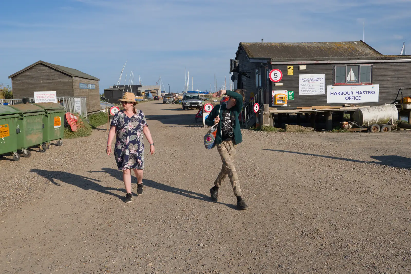 Harry tries to avoid the camera, from Harry's Karate Kamp, Harbour Campsite, Southwold - 12th July 2026