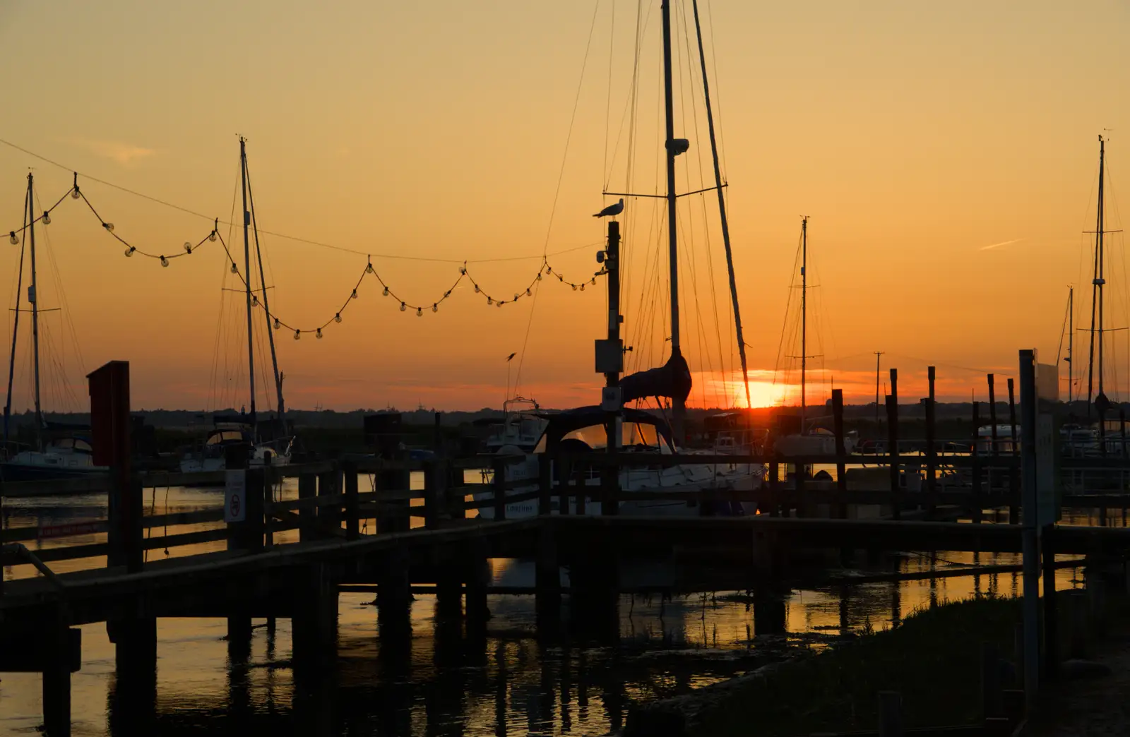 Another view of the sunset over the river, from Harry's Karate Kamp, Harbour Campsite, Southwold - 12th July 2026