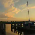 Wooden pontoons in the placid river, Harry's Karate Kamp, Harbour Campsite, Southwold - 12th July 2026