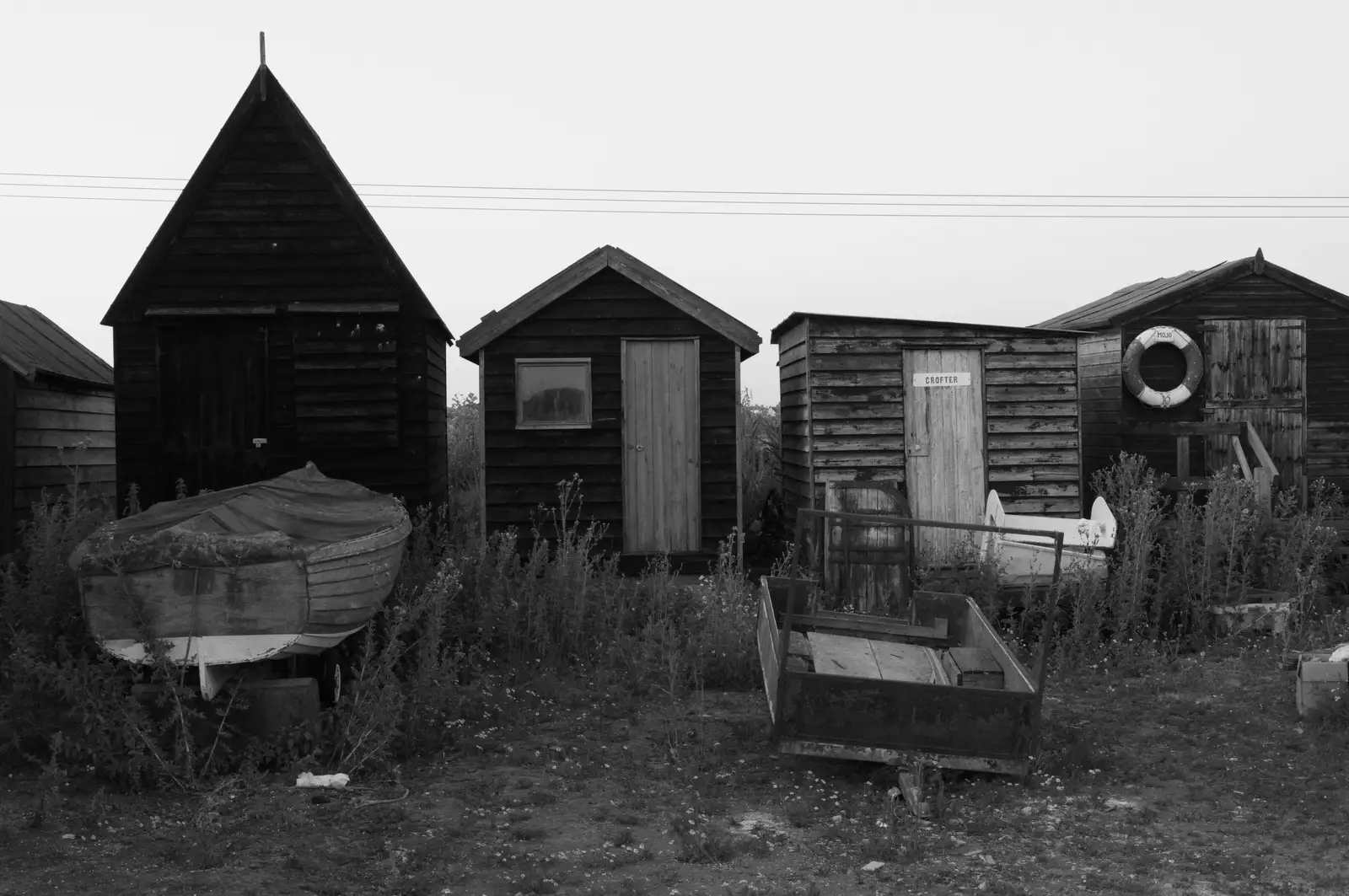 A random assortment of fishermen's huts, from Harry's Karate Kamp, Harbour Campsite, Southwold - 12th July 2026