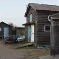 Fishermen's huts in black and blue, Harry's Karate Kamp, Harbour Campsite, Southwold - 12th July 2026