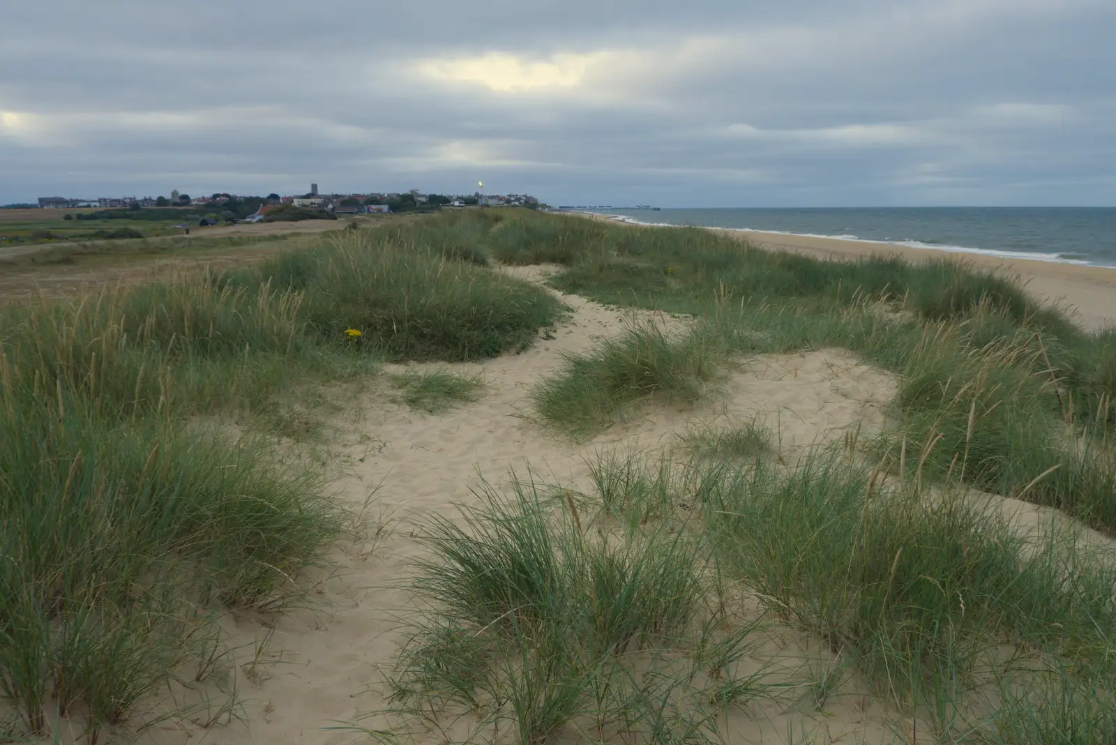 Southwold from the sand dunes, from Harry's Karate Kamp, Harbour Campsite, Southwold - 12th July 2026