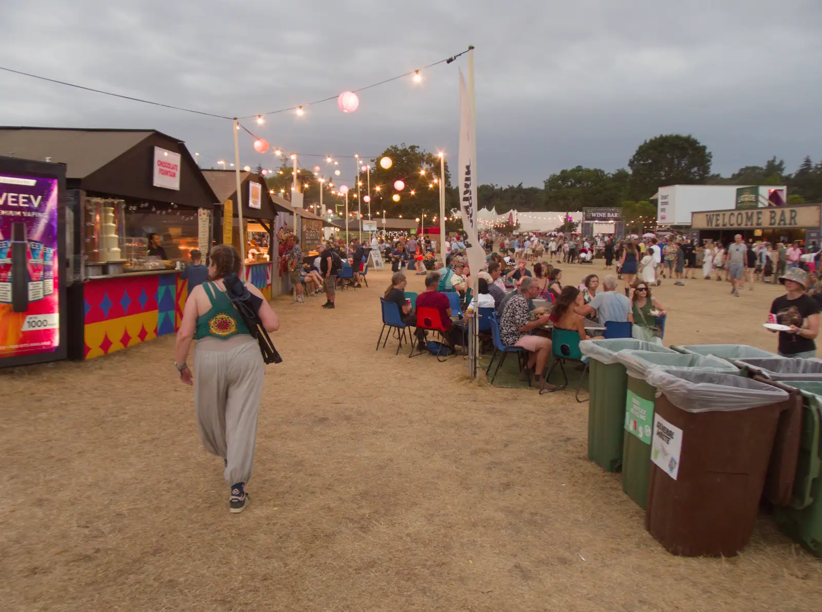 Isobel heads off back to the camp site, from Latitude's Twentieth Edition, Henham Park, Suffolk - 25th July 2026