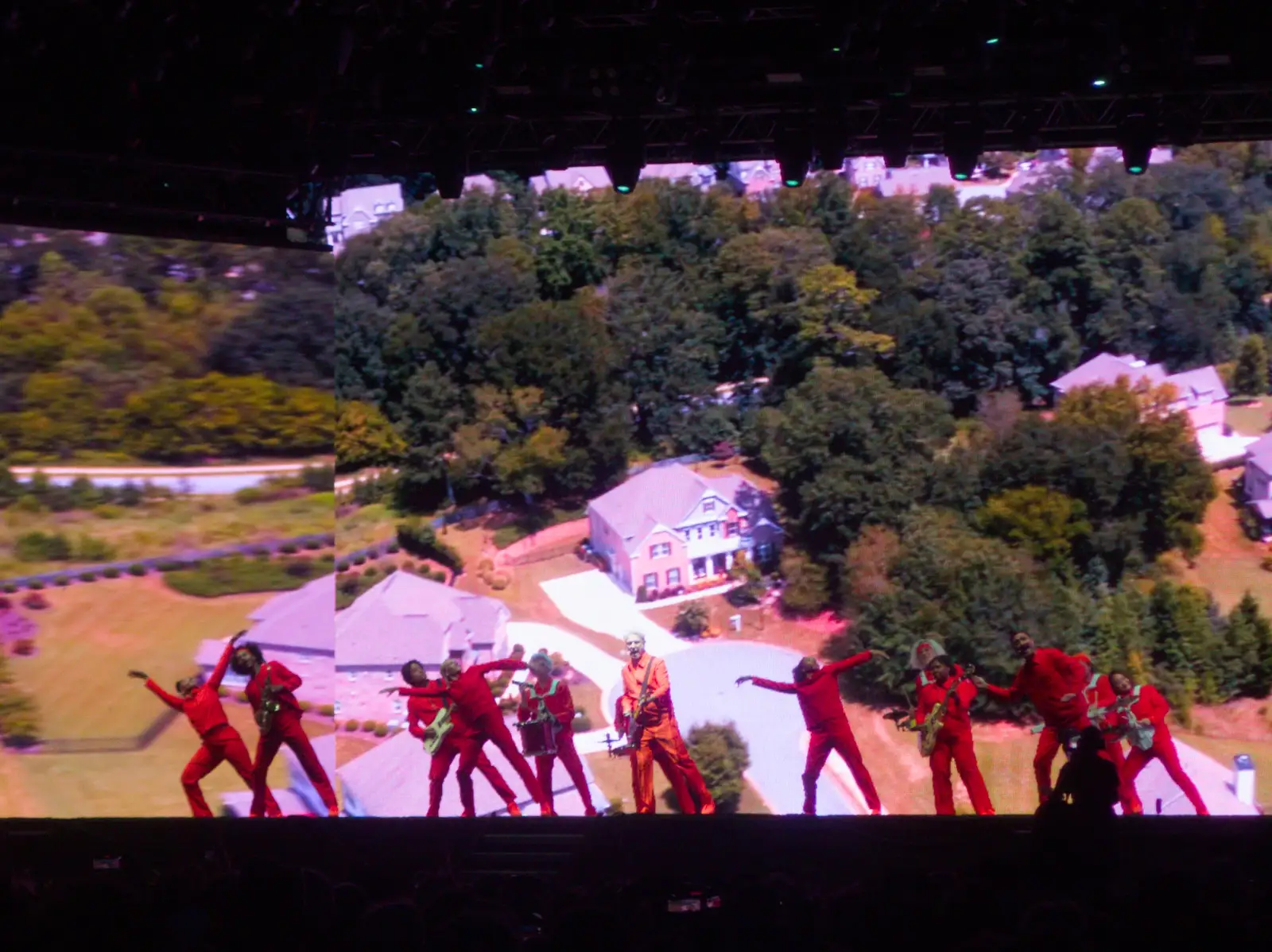 More David Byrne and his orange-suited band, from Latitude's Twentieth Edition, Henham Park, Suffolk - 25th July 2026