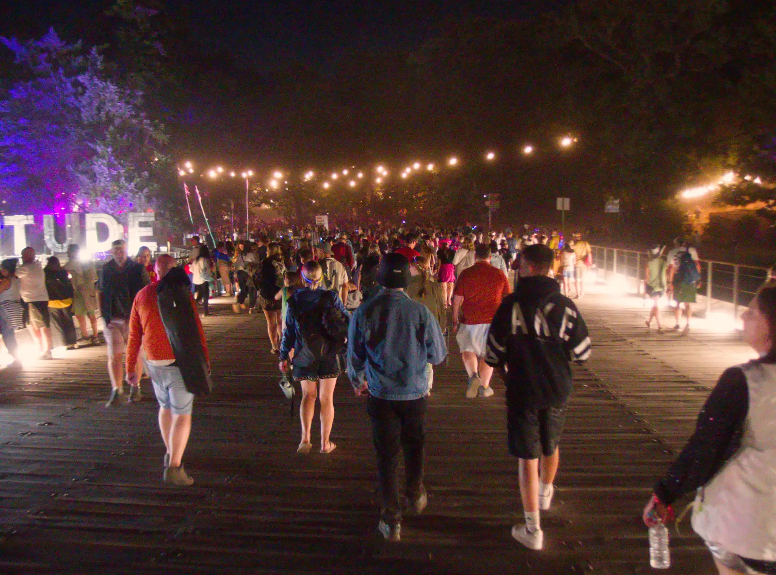 Crowds on the bridge over the lake, from Latitude's Twentieth Edition, Henham Park, Suffolk - 25th July 2026