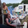 Alice plaits Isobel's hair, Latitude's Twentieth Edition, Henham Park, Suffolk - 25th July 2026