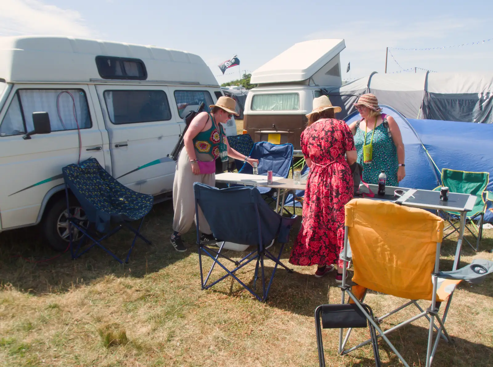 Morning preparations at the camp site, from Latitude's Twentieth Edition, Henham Park, Suffolk - 25th July 2026
