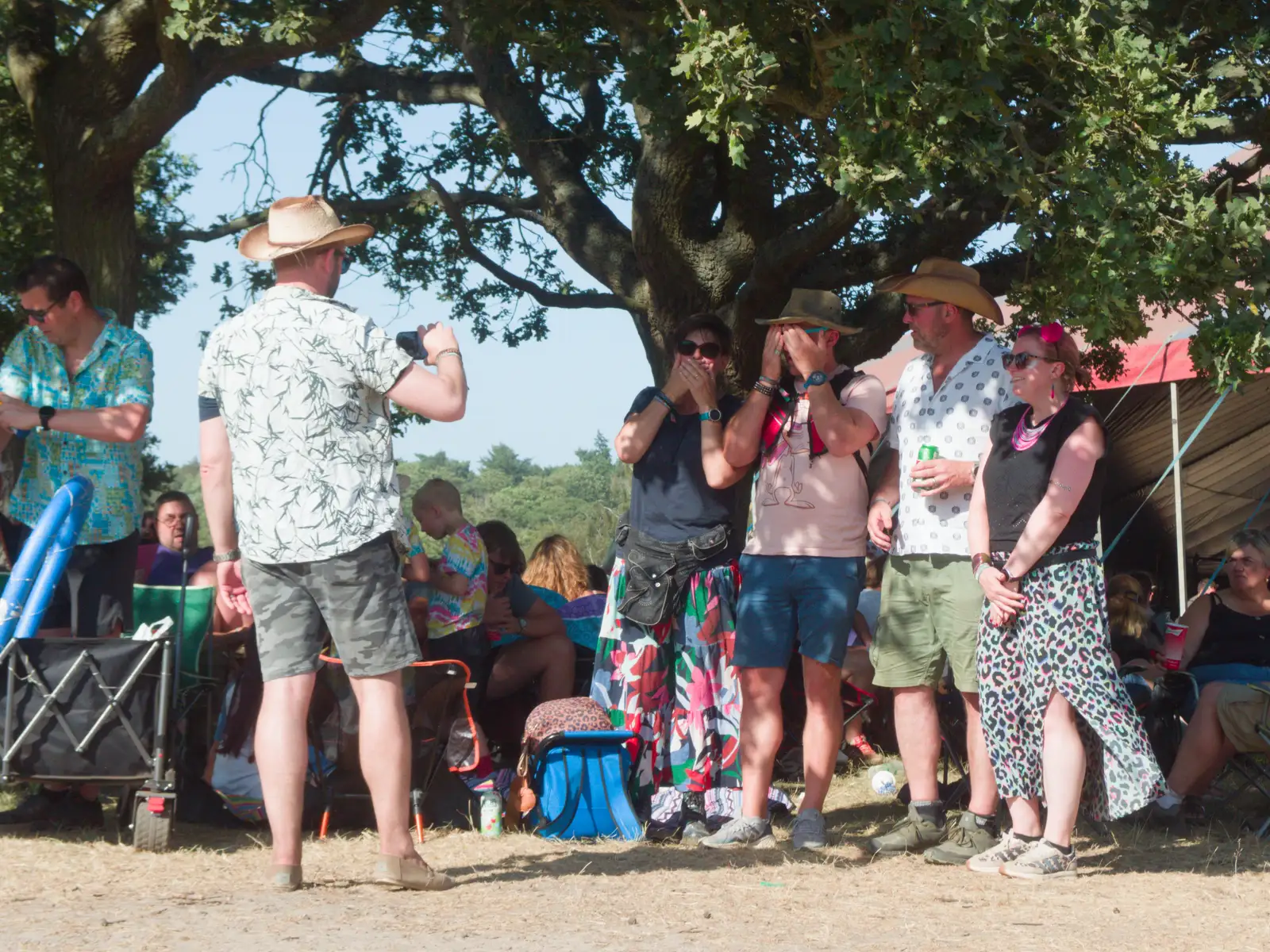 A speak-no-evil photo set up, from Latitude's Twentieth Edition, Henham Park, Suffolk - 25th July 2026