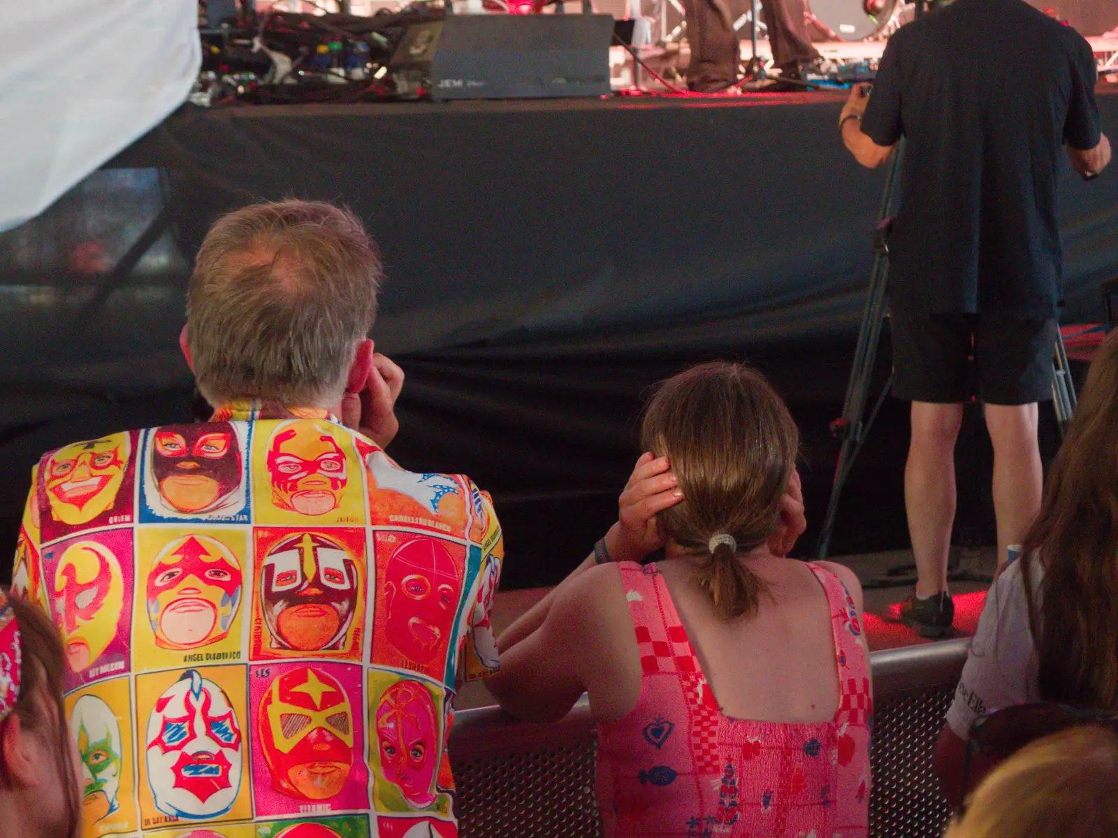 People find ways to listen to Just Mustard, from Latitude's Twentieth Edition, Henham Park, Suffolk - 25th July 2026