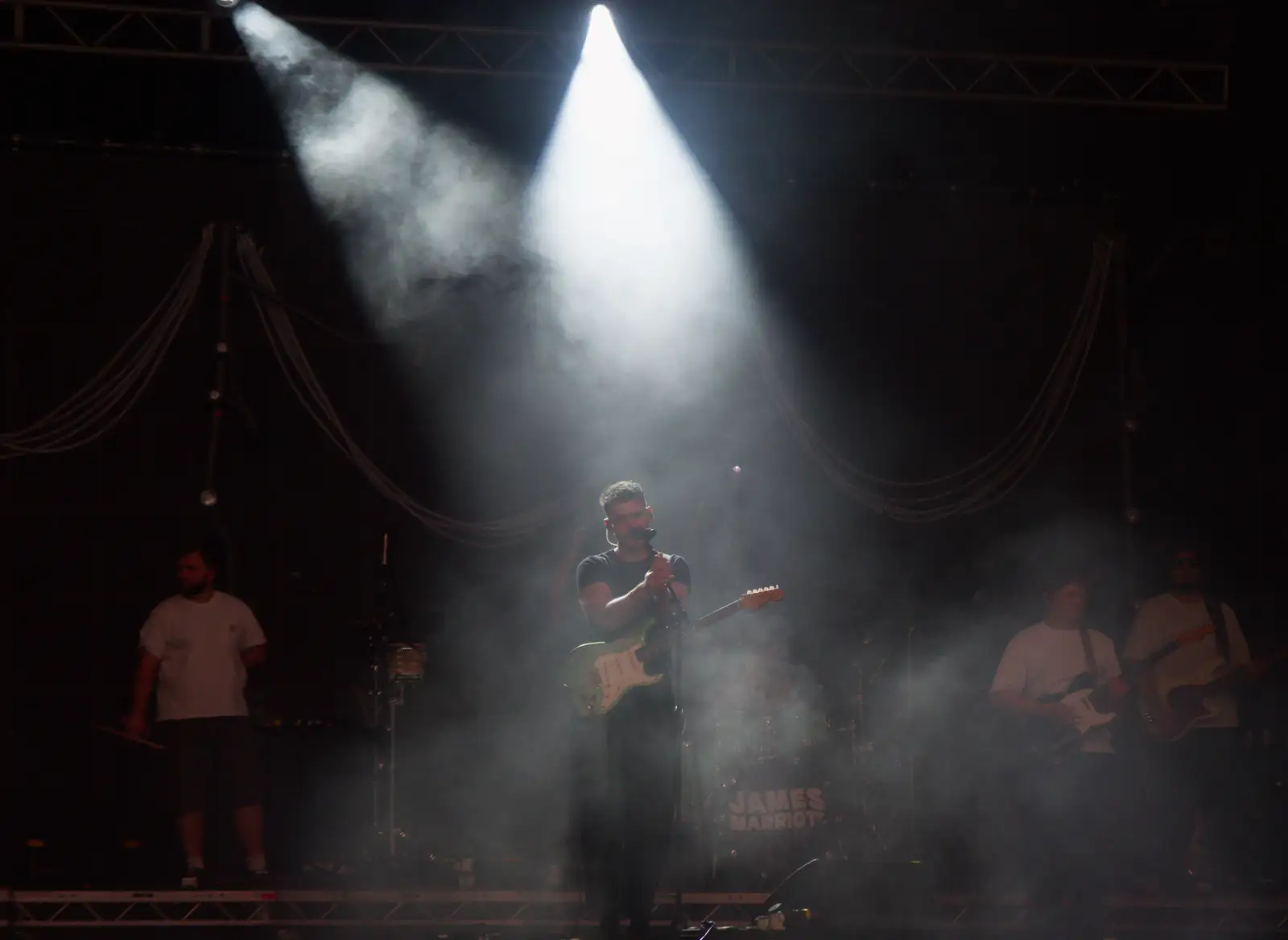 James Marriott under a spotlight, from Latitude's Twentieth Edition, Henham Park, Suffolk - 25th July 2026