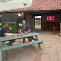The Boy Phil and Gaz in the Falcon beer garden, A July Miscellany: Scole and a Ride To Pulham, Norfolk - 30th July 2026