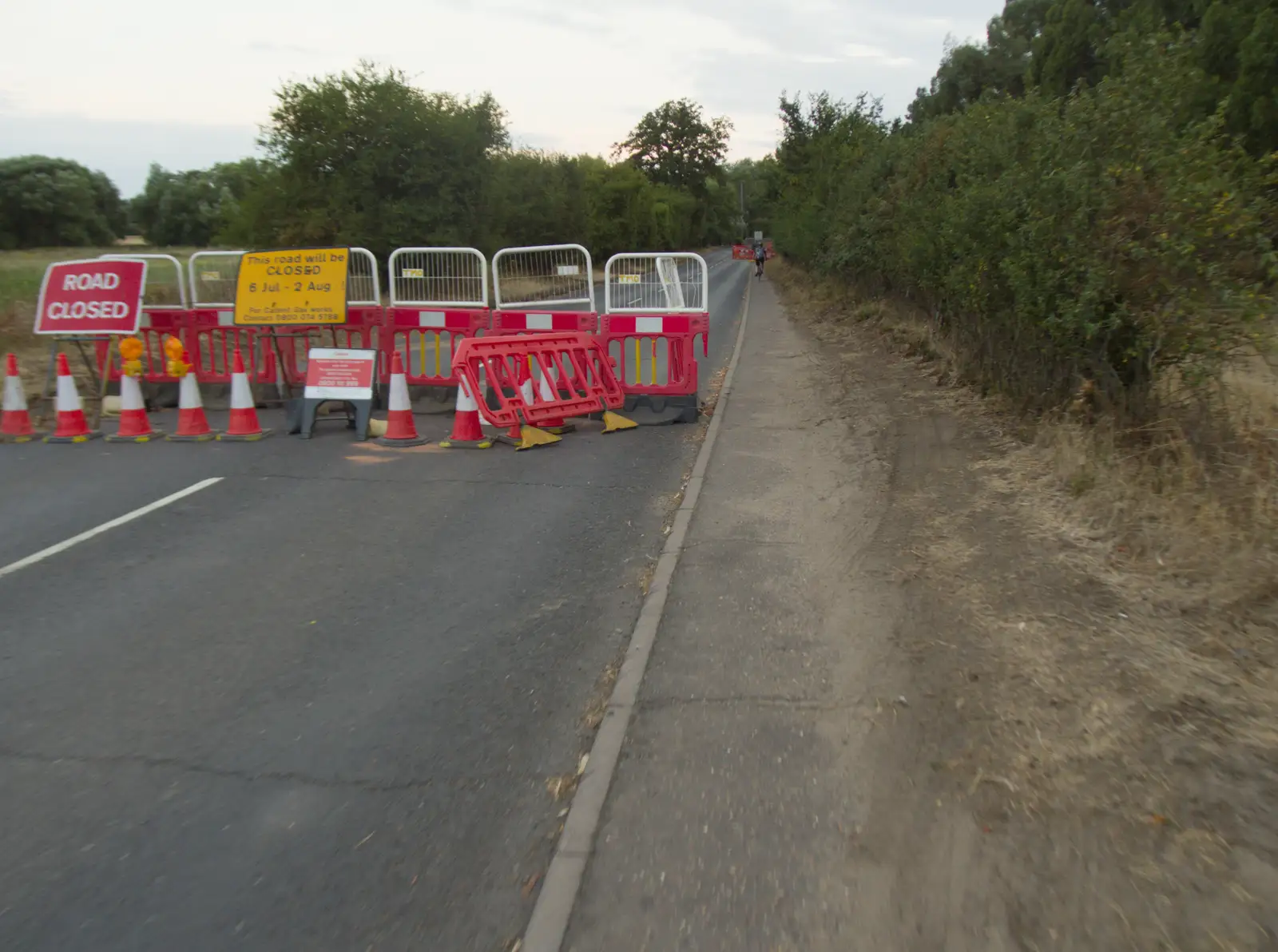 Gaz on the footpath to Diss, from A July Miscellany: Scole and a Ride To Pulham, Norfolk - 30th July 2026