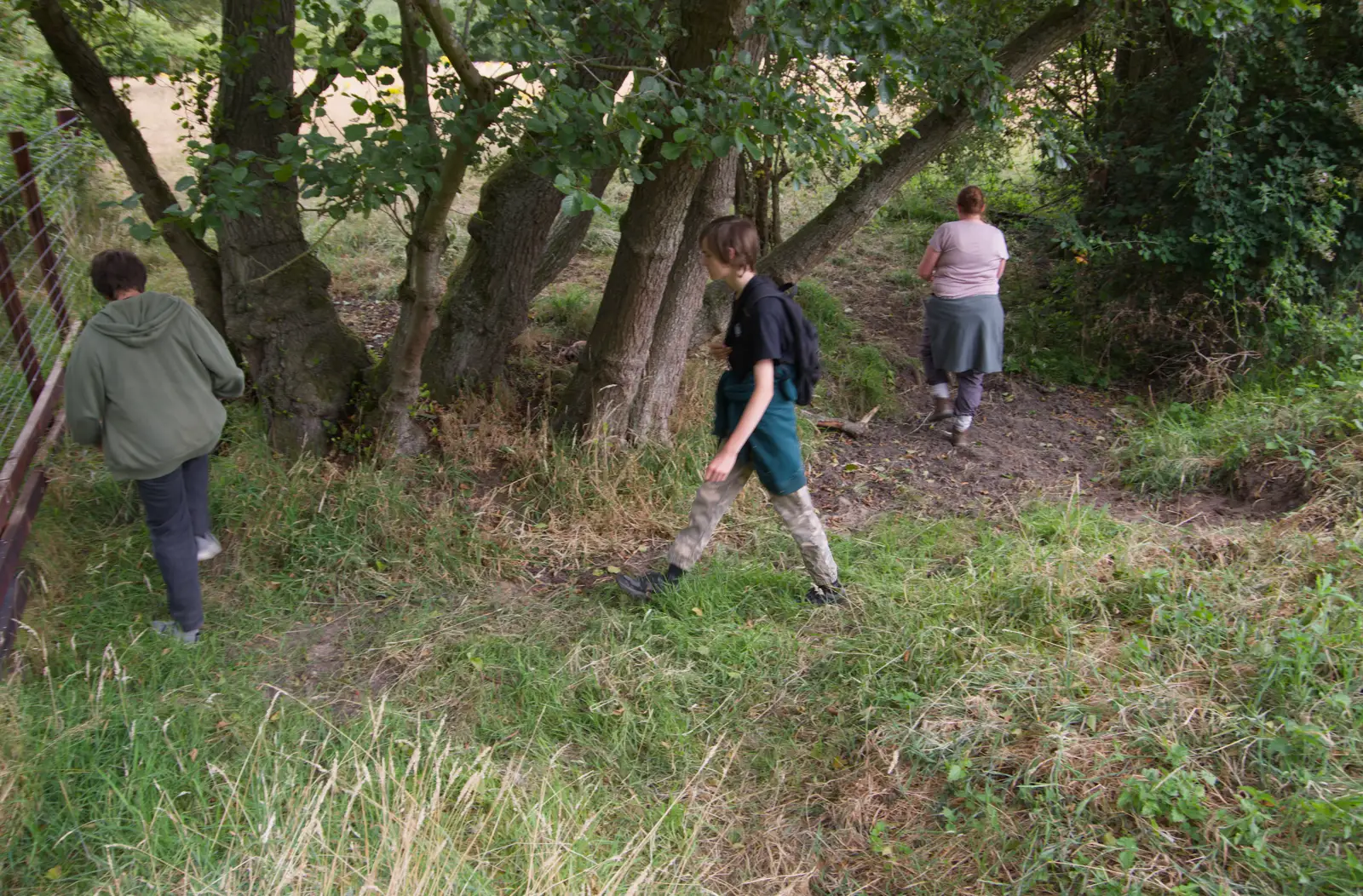 We cross the dried creek, from A July Miscellany: Scole and a Ride To Pulham, Norfolk - 30th July 2026