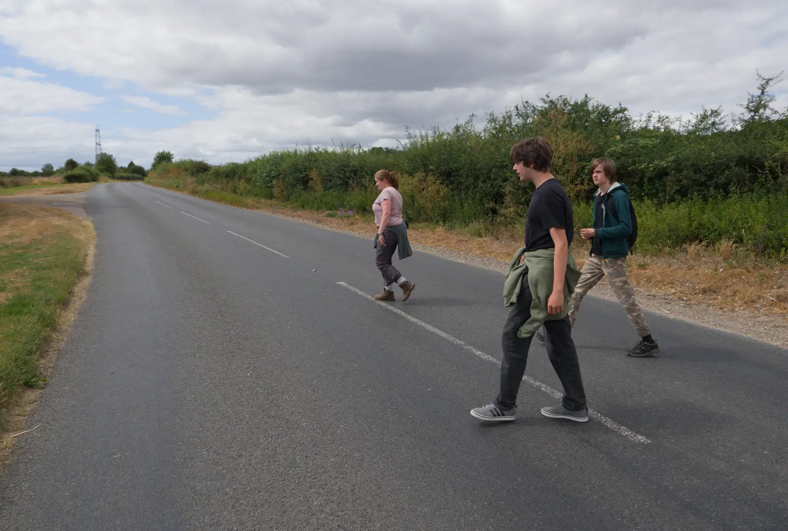 We cross the B1118, from A July Miscellany: Scole and a Ride To Pulham, Norfolk - 30th July 2026