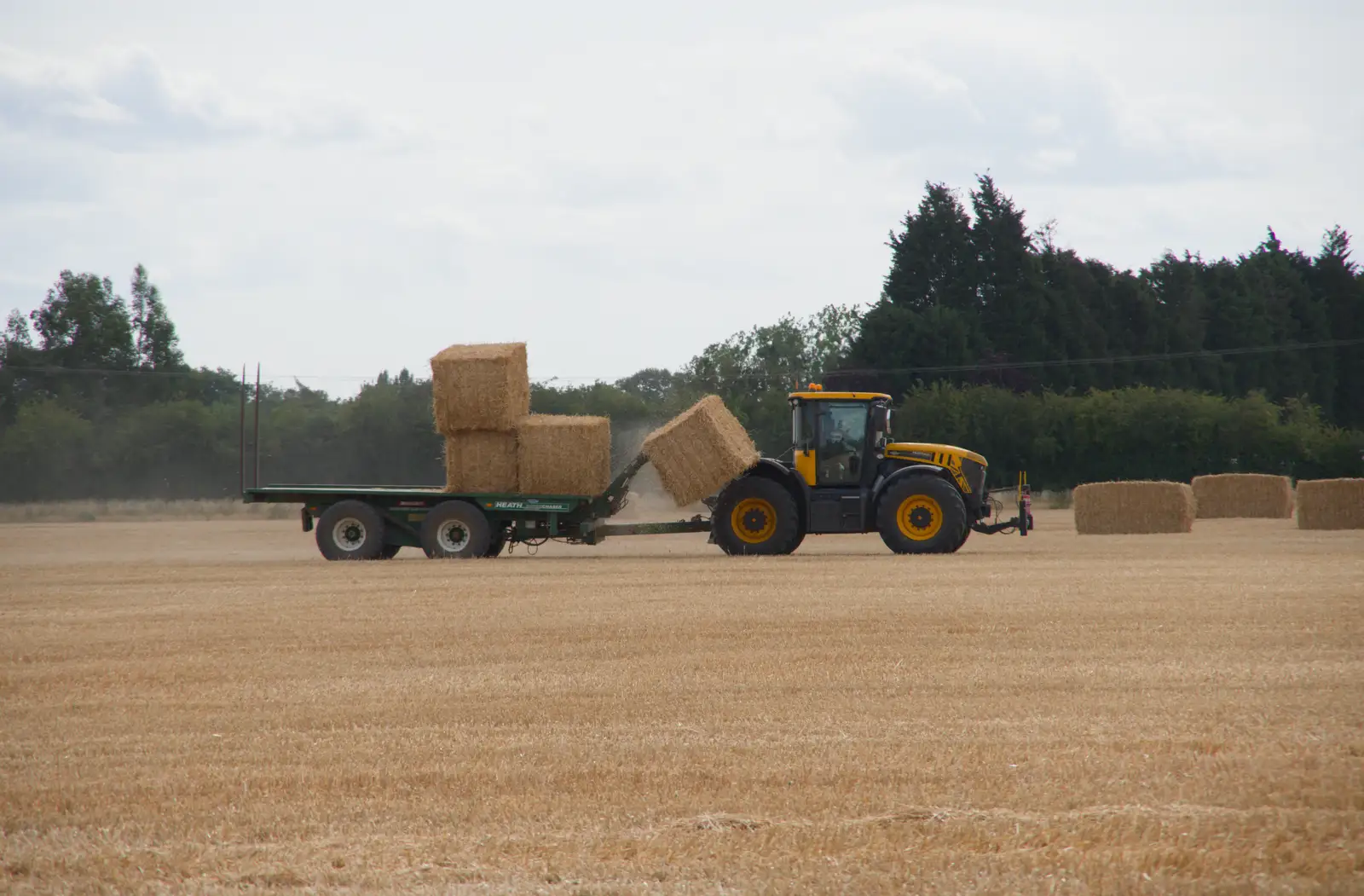 We watch the auto-bale-pick-up thing, from A Postcard From: Needham Market, Suffolk - 31st July 2026
