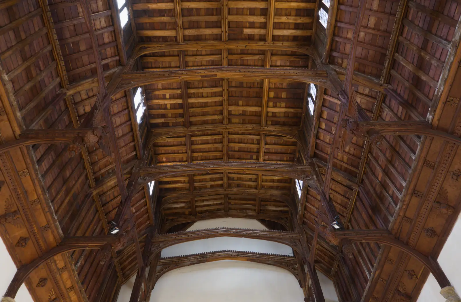 The impressive mediaeval hammer-beam roof, from A Postcard From: Needham Market, Suffolk - 31st July 2026