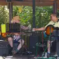 The Colchester Buskers pause for a glass of water, Music in the Beer Garden, Trowel and Hammer, Cotton - 2nd August 2026