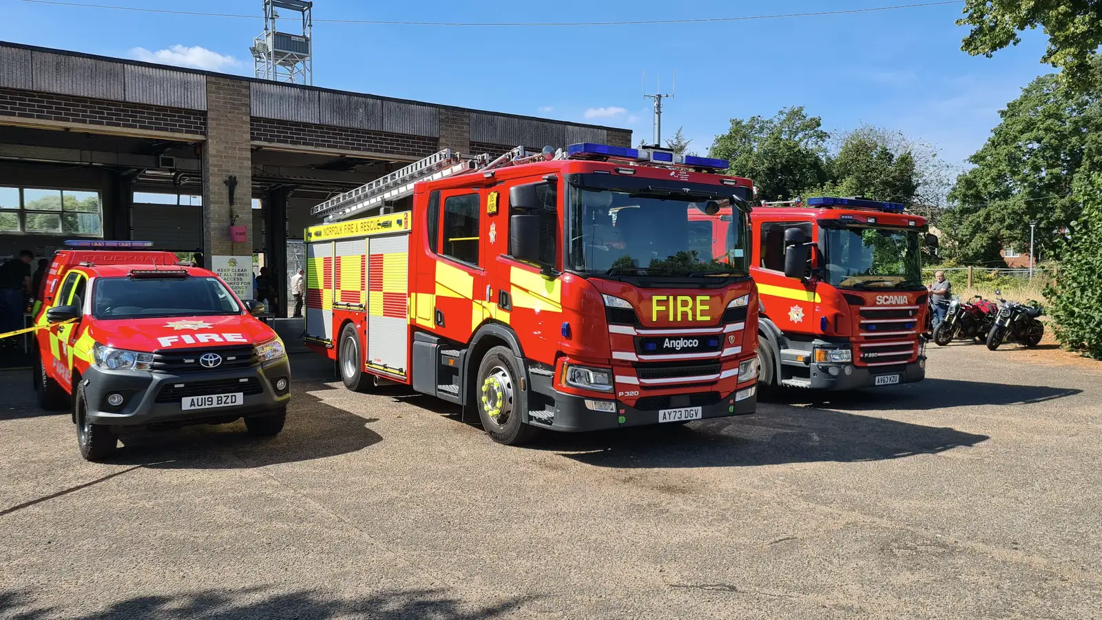 The fire engines are out at Diss, from An Alternate Reality, and the BSCC in Harleston, Norfolk - 6th August 2026