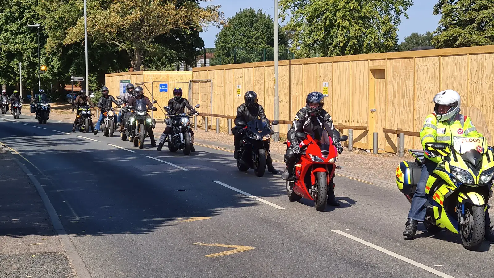A blood-donor bike heads up a line of bikes, from An Alternate Reality, and the BSCC in Harleston, Norfolk - 6th August 2026