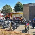 A load of bikes by the fire station, An Alternate Reality, and the BSCC in Harleston, Norfolk - 6th August 2026