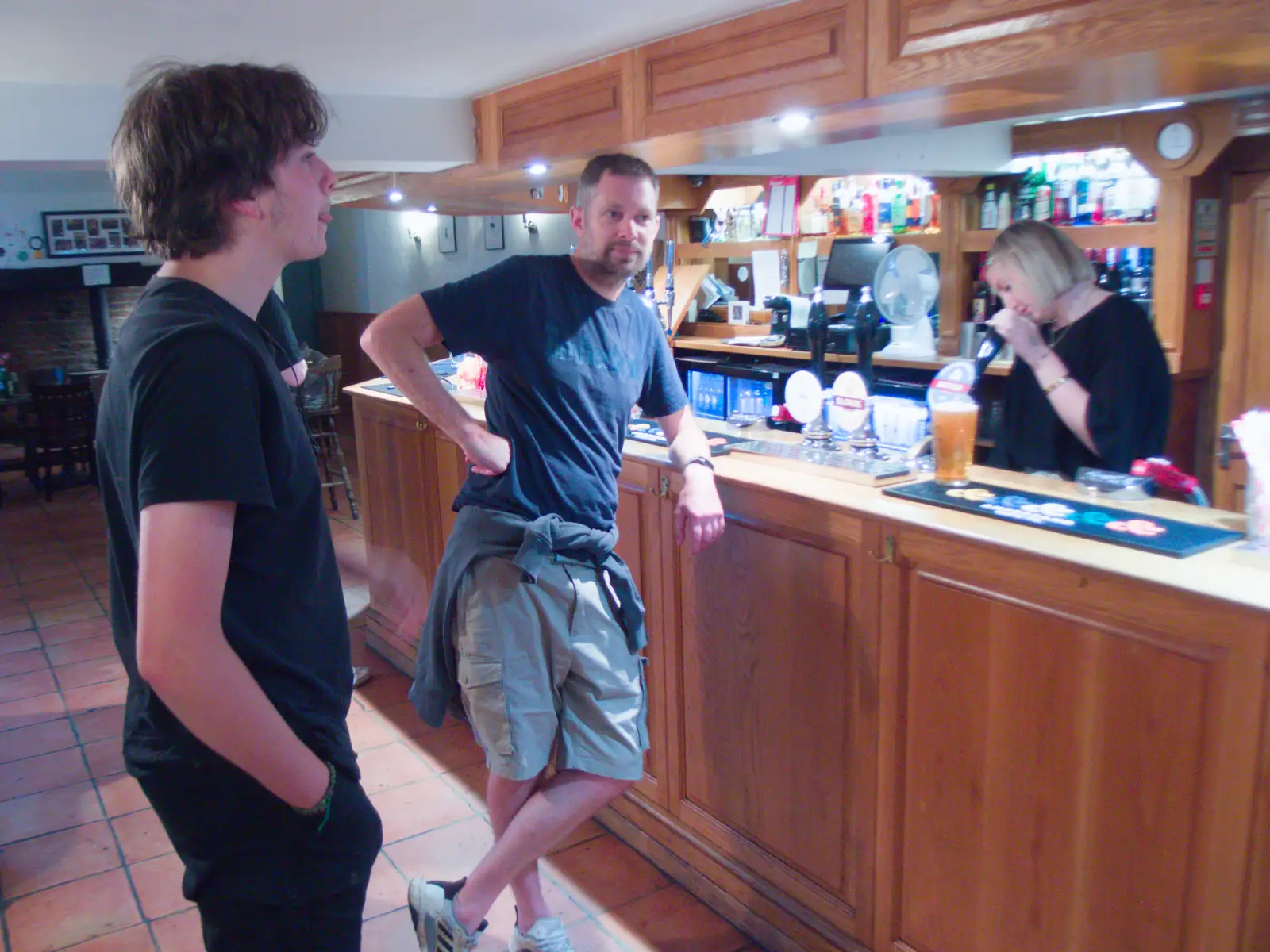 Fred and Phil at the bar of The Cap in Harleston, from An Alternate Reality, and the BSCC in Harleston, Norfolk - 6th August 2026