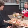 Fred scores some pizza from the horsebox van, An Alternate Reality, and the BSCC in Harleston, Norfolk - 6th August 2026