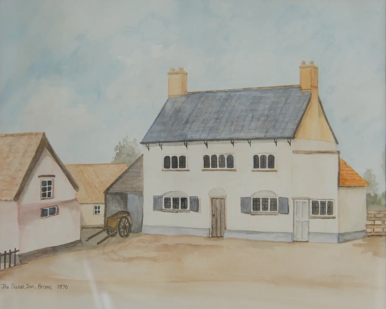 A copy of a painting of the Swan from 1876, from Alan's 80th Birthday, Eye, Suffolk - 8th August 2026