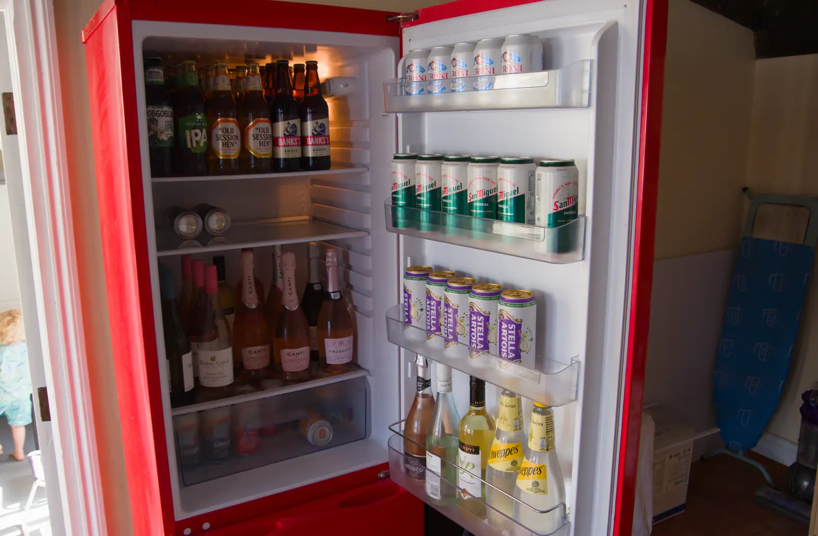 Now that's a well-stocked beer fridge, from Alan's 80th Birthday, Eye, Suffolk - 8th August 2026