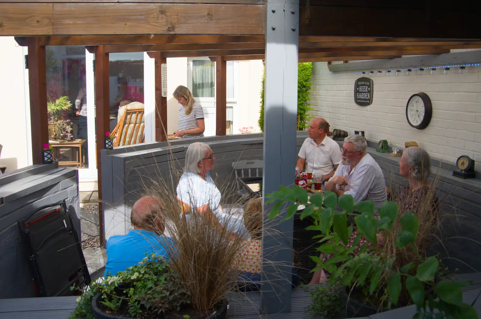 The other group of neighbours , from Alan's 80th Birthday, Eye, Suffolk - 8th August 2026