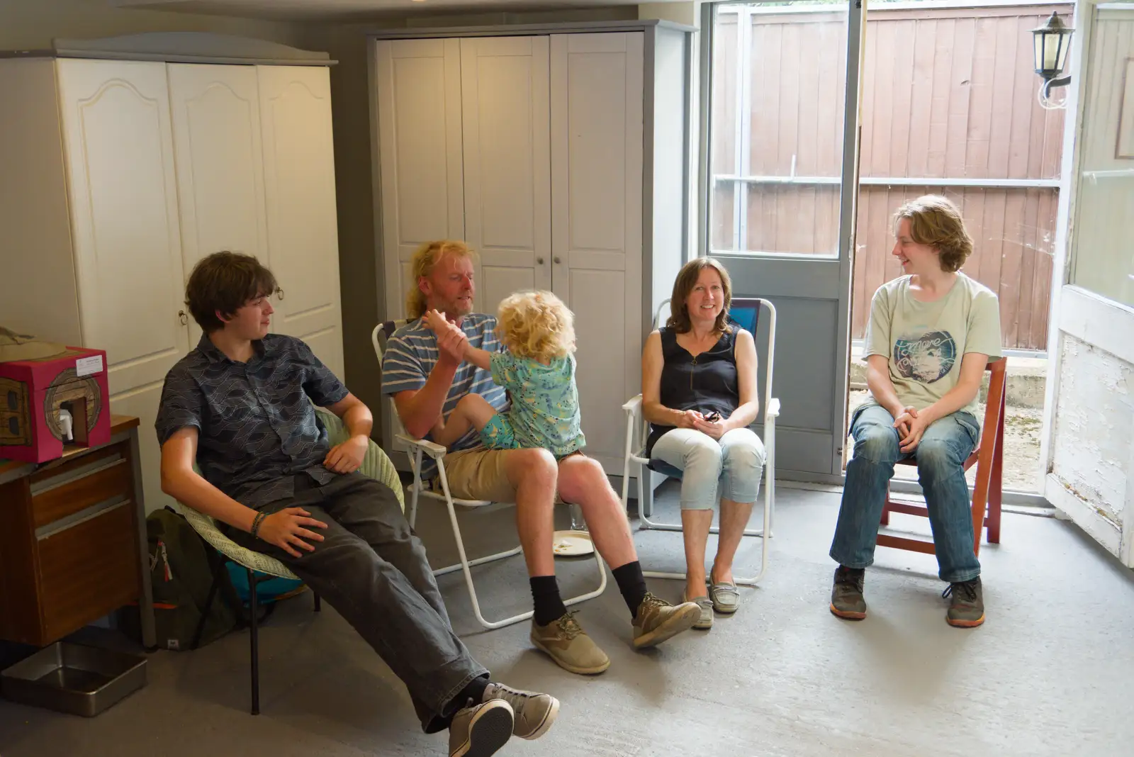 Wavy interacts with Lukáš, from Alan's 80th Birthday, Eye, Suffolk - 8th August 2026