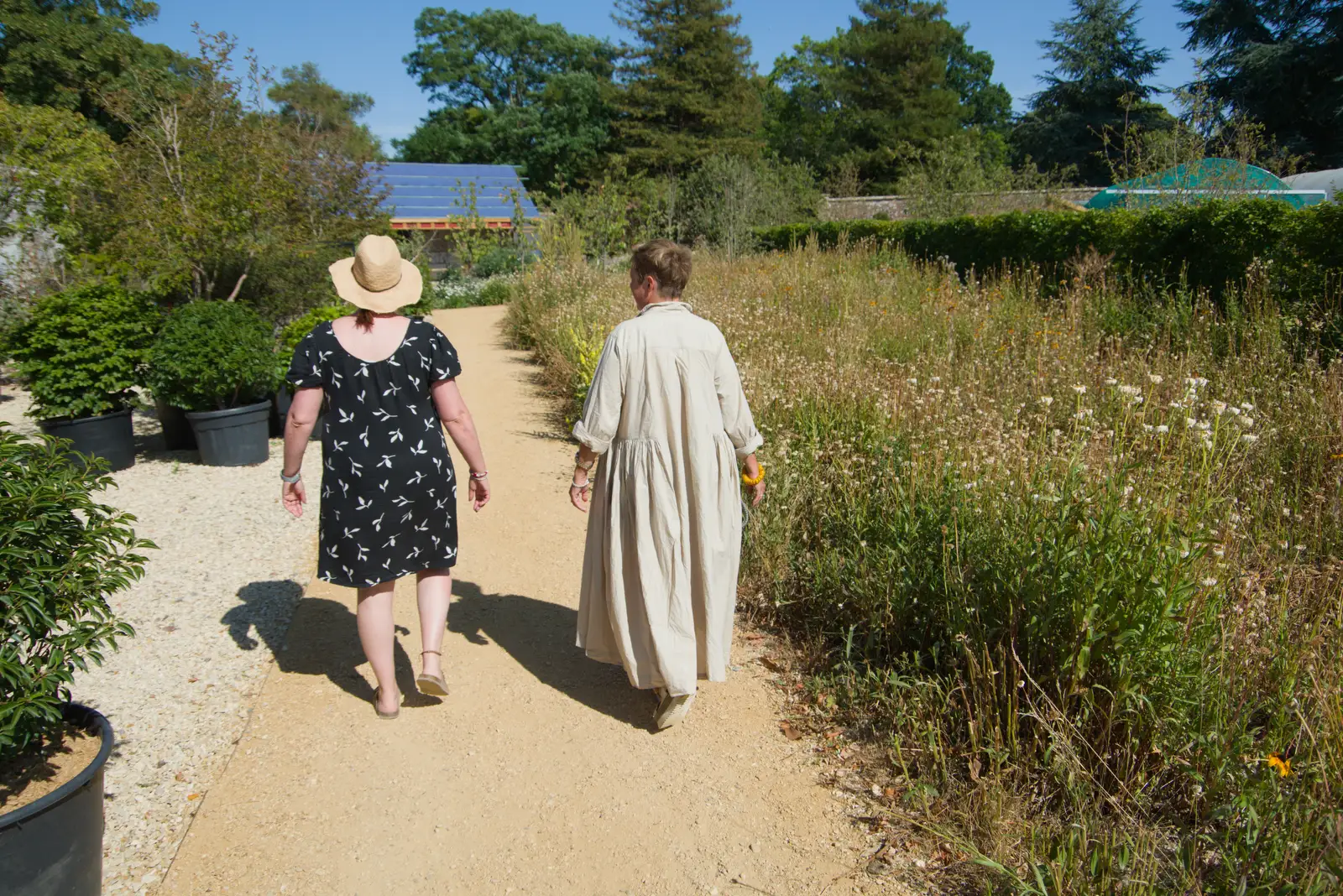 Isobel and Jules visit the new building, from Walking the Ridgeway: Chiseldon to Avebury, Wiltshire - 10th August 2026
