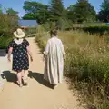 Isobel and Jules visit the new building, Walking the Ridgeway: Chiseldon to Avebury, Wiltshire - 10th August 2026