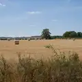 Bales of straw in a Wiltshire field, Walking the Ridgeway: Chiseldon to Avebury, Wiltshire - 10th August 2026