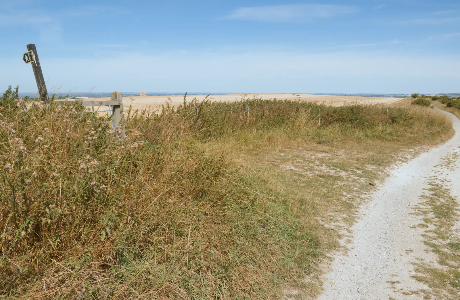 On the Ridgeway path, from Walking the Ridgeway: Chiseldon to Avebury, Wiltshire - 10th August 2026
