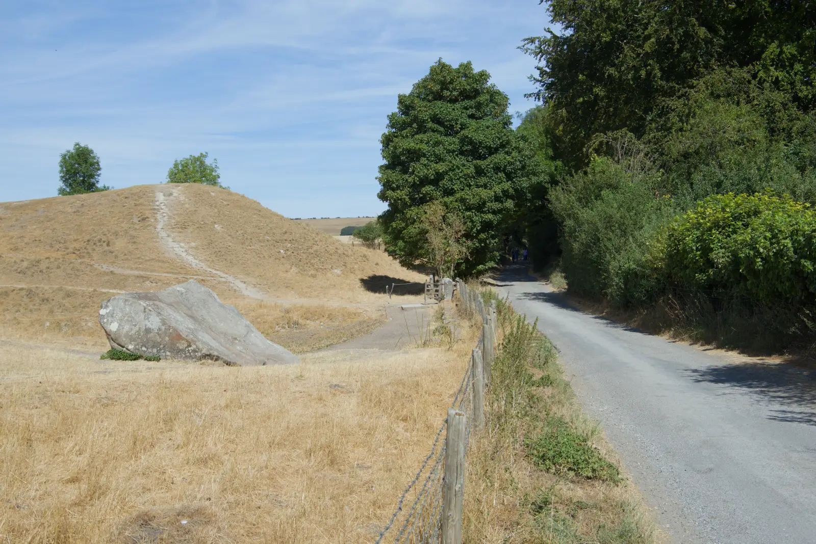 The Wessex Ridgeway has turned into a road, from Walking the Ridgeway: Chiseldon to Avebury, Wiltshire - 10th August 2026