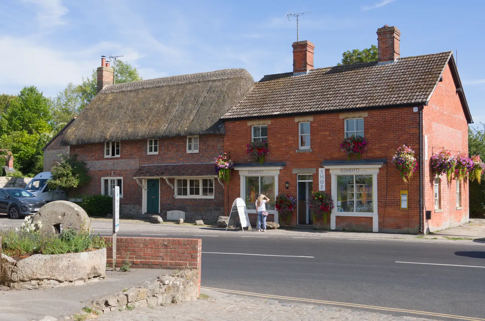 A thatched building over the road from the pub, from Walking the Ridgeway: Chiseldon to Avebury, Wiltshire - 10th August 2026