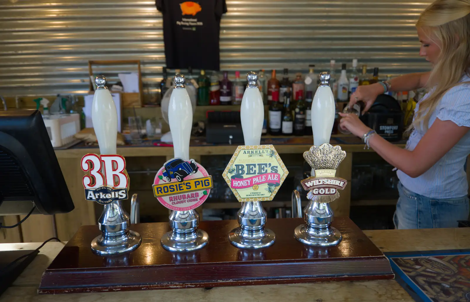 Arkell's beers in the outside bar at the Royal Oak, from Walking the Ridgeway: Chiseldon to Avebury, Wiltshire - 10th August 2026