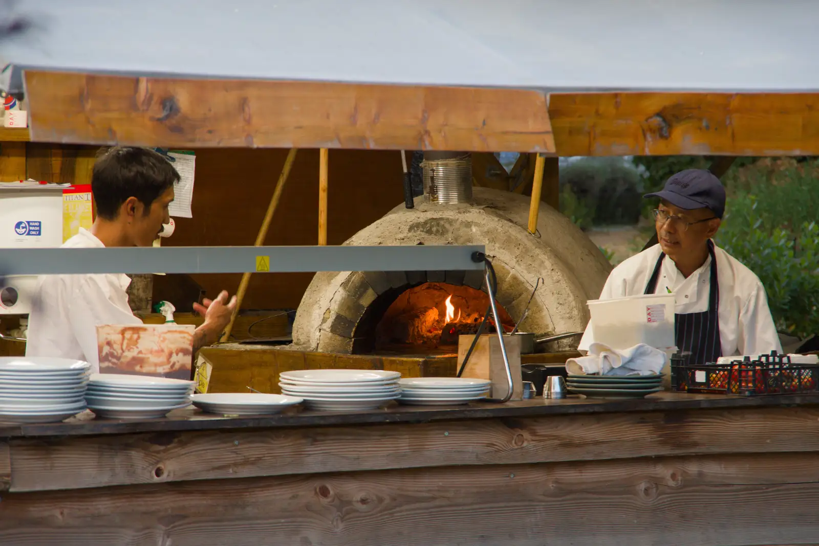 The pub's outdoor kitchen, from Walking the Ridgeway: Chiseldon to Avebury, Wiltshire - 10th August 2026