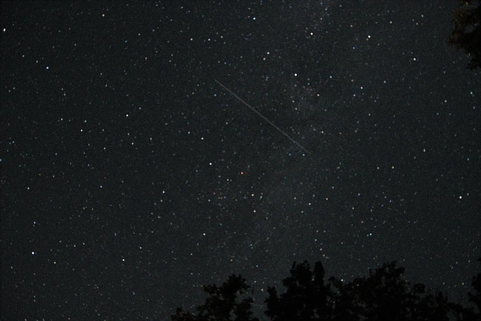 A satellite crosses the Mily Way, from Eclipse and Chips, Brome, Suffolk - 12th August 2026