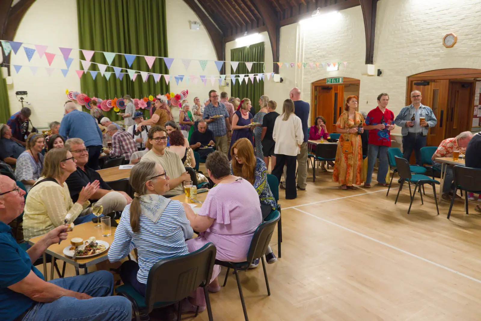 It's busy in the village hall, from Vicky's 50th Birthday, St. Edmund's Hall, Hoxne - 15th August 2026