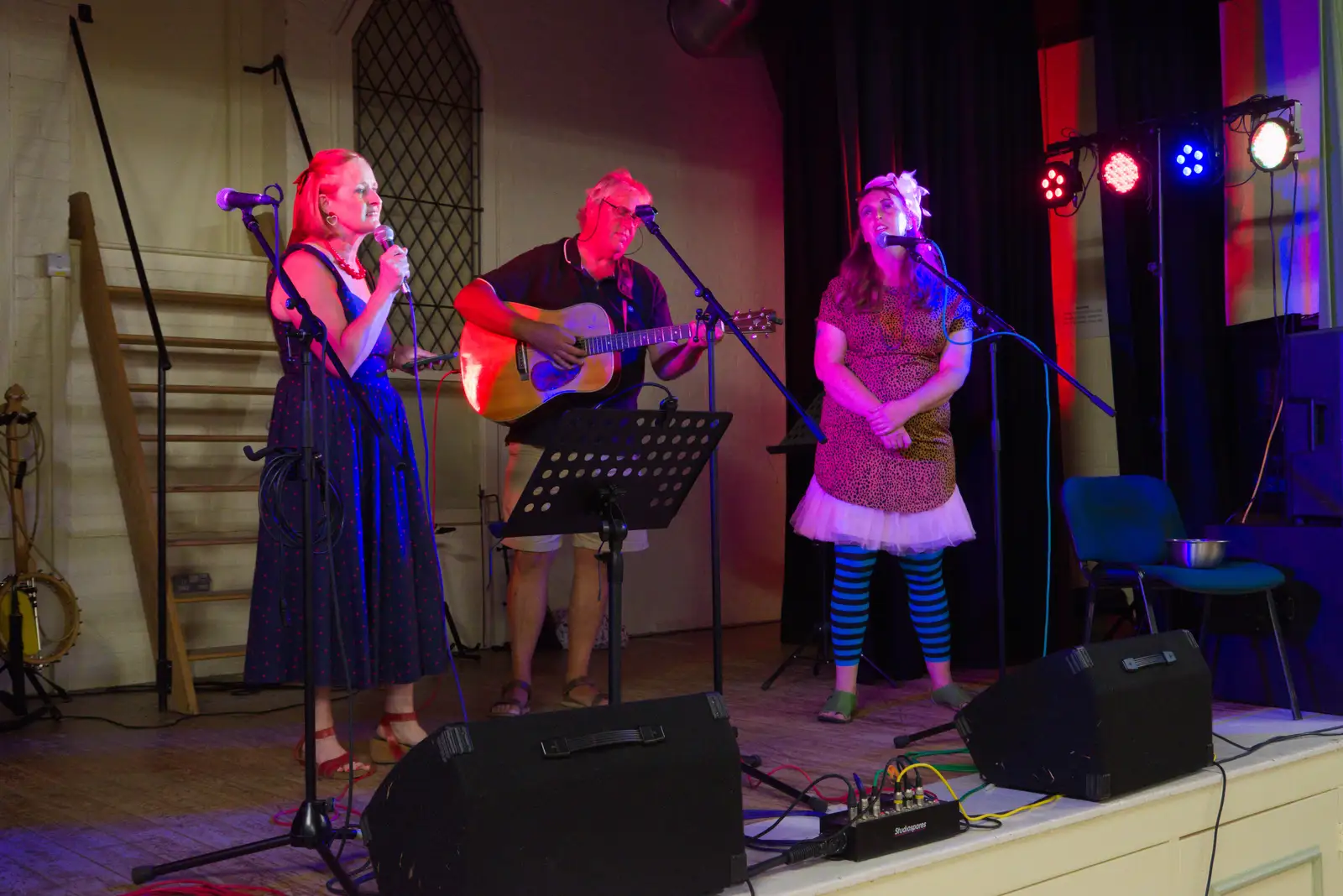 Jo and Vicky sing a number, from Vicky's 50th Birthday, St. Edmund's Hall, Hoxne - 15th August 2026