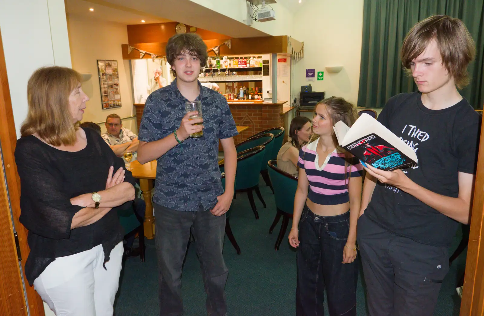 Fred lurks by the door, from Vicky's 50th Birthday, St. Edmund's Hall, Hoxne - 15th August 2026