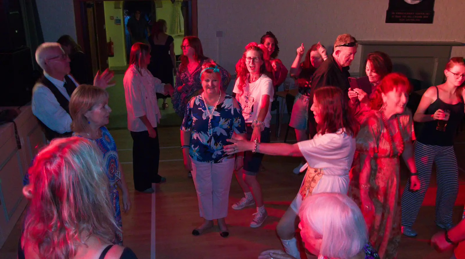 Disco dancing like it's the 1970s, from Vicky's 50th Birthday, St. Edmund's Hall, Hoxne - 15th August 2026