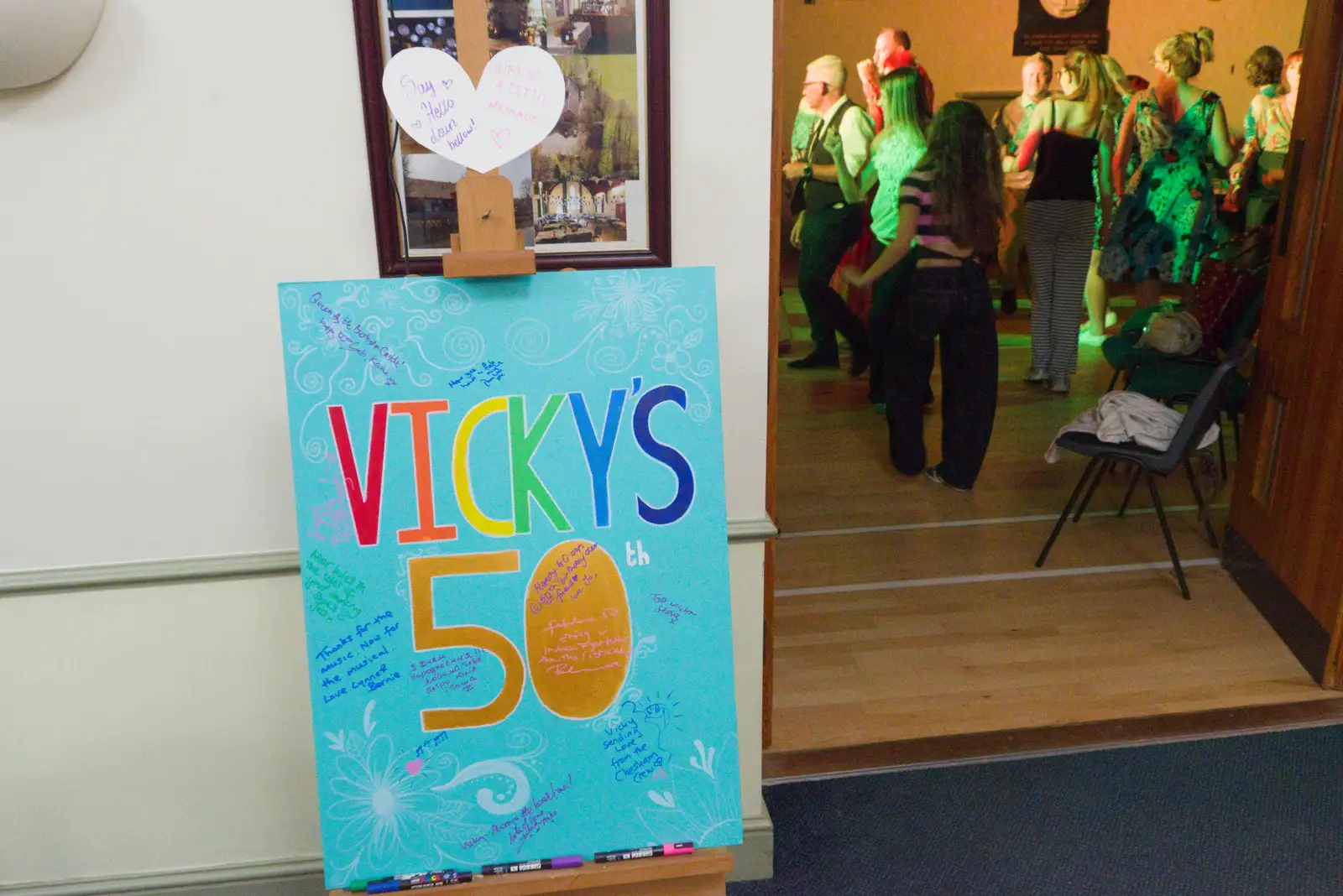 The sign tells it like it is, from Vicky's 50th Birthday, St. Edmund's Hall, Hoxne - 15th August 2026