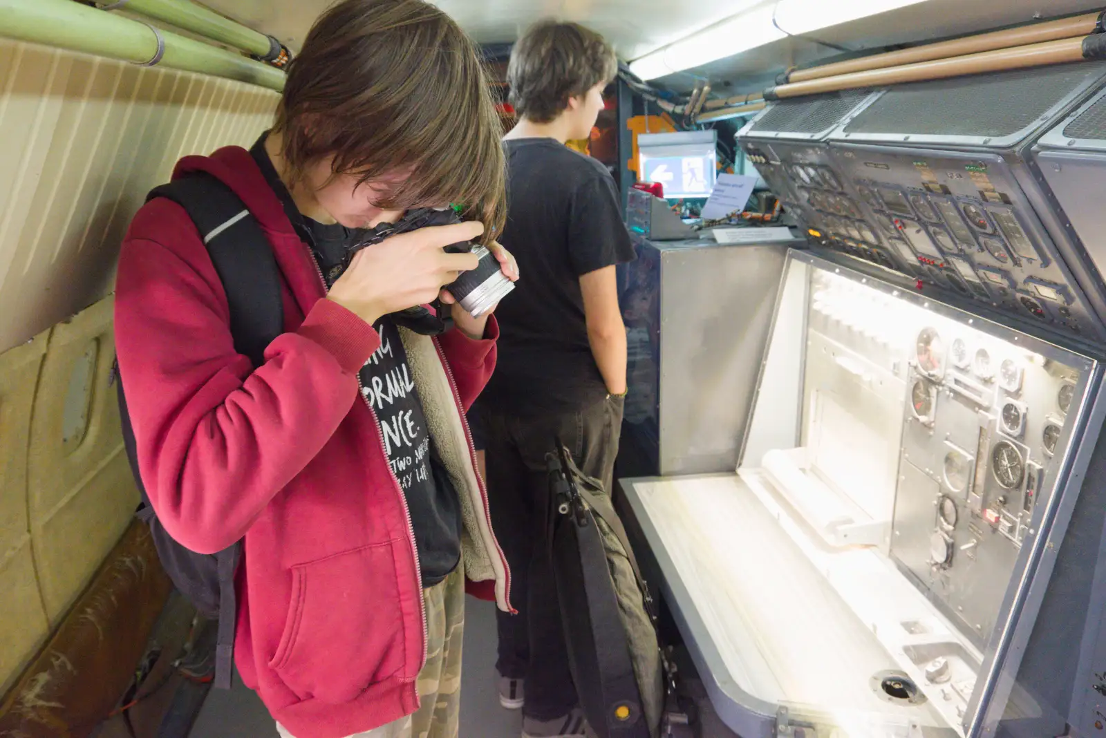 Harry takes a photo of something, from A Visit to IWM Duxford, Cambridgeshire - 17th August 2026