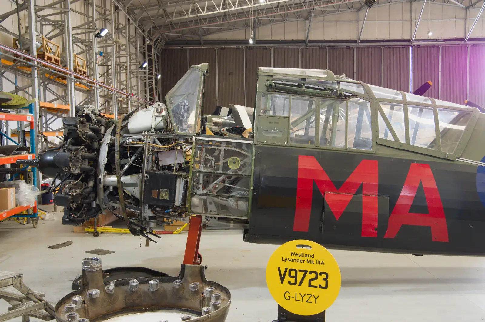 A Westland Lysander is also being rebuilt, from A Visit to IWM Duxford, Cambridgeshire - 17th August 2026